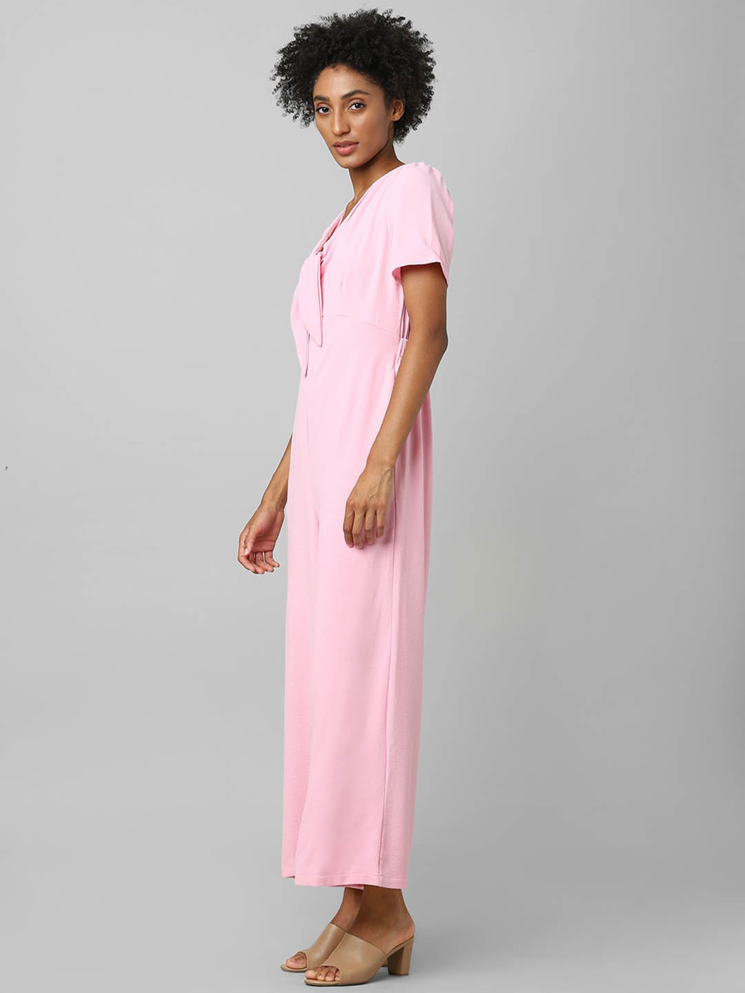 Only Pink Full Length Jumpsuit