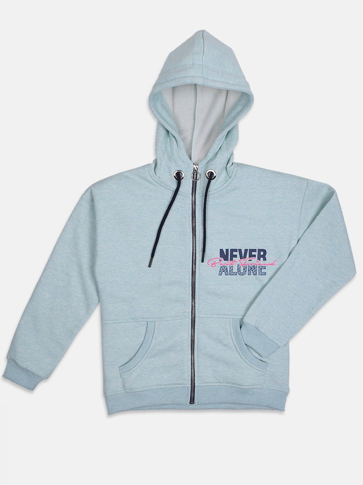 ZIAMA Kids Blue Printed Full Sleeves Sweatshirt