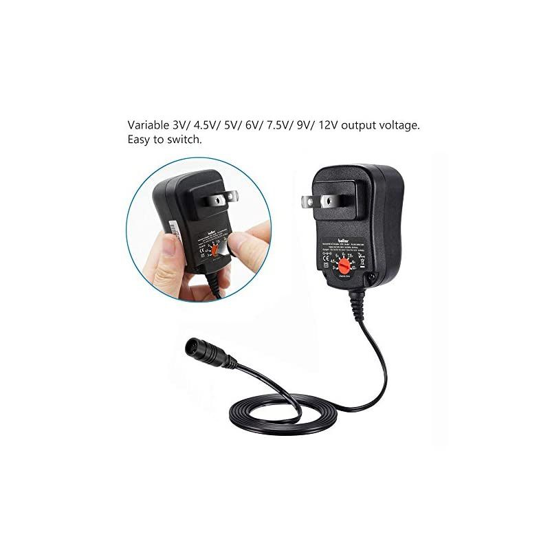 12W Universal 3V 4.5V 5V 6V 7.5V 9V 12V AC DC Adapter Power Supply for Household Electronics Mp3 Routers TV Boxes LCD Tablets CCTV IP Cameras Max. 1000mA [BB]