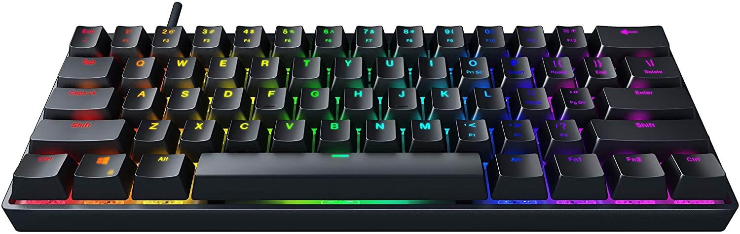 Durgod HK Venus RGB Mechanical Gaming Keyboard - 60% Layout - Double Shot PBT Cherry Profile - NKRO - USB Type C - Aluminium Chassis (Cherry Red, Black)