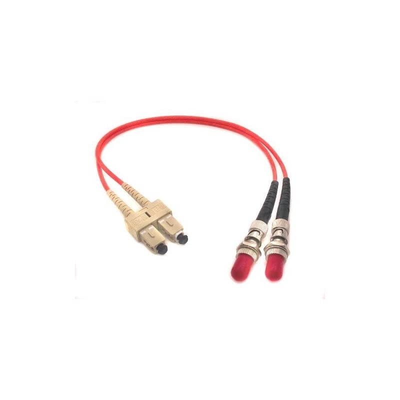 Foot 2 Meter Fiber Optic Adapter Cable SC Male to ST Female Multimode 25125 Duplex