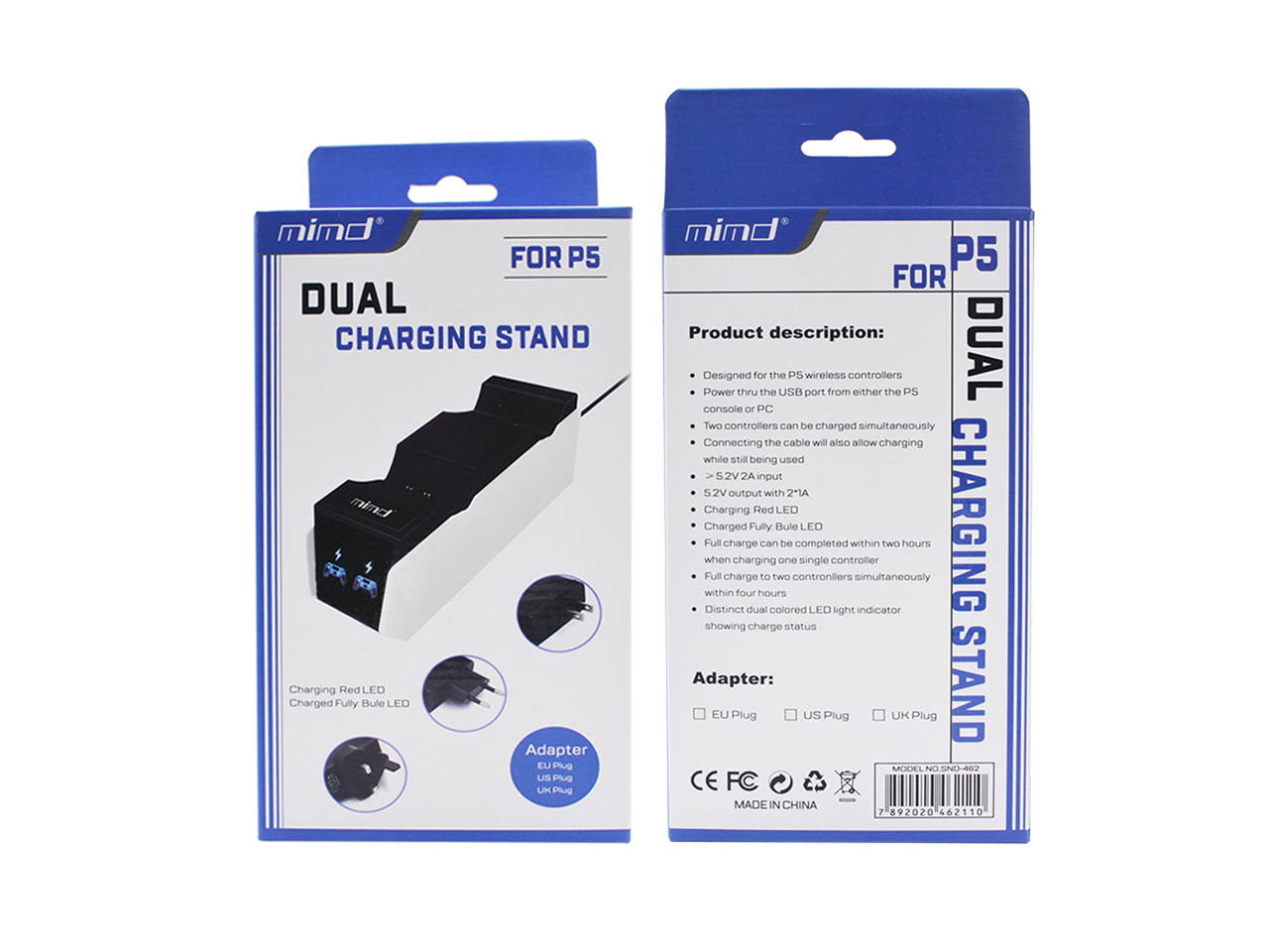 PS5 Controller Charger, Fast Dual Controller Charging Docking Station ,Charging Dock Stand with USB Type C Charge Cable for Dual Sony Playstation 5 Controllers