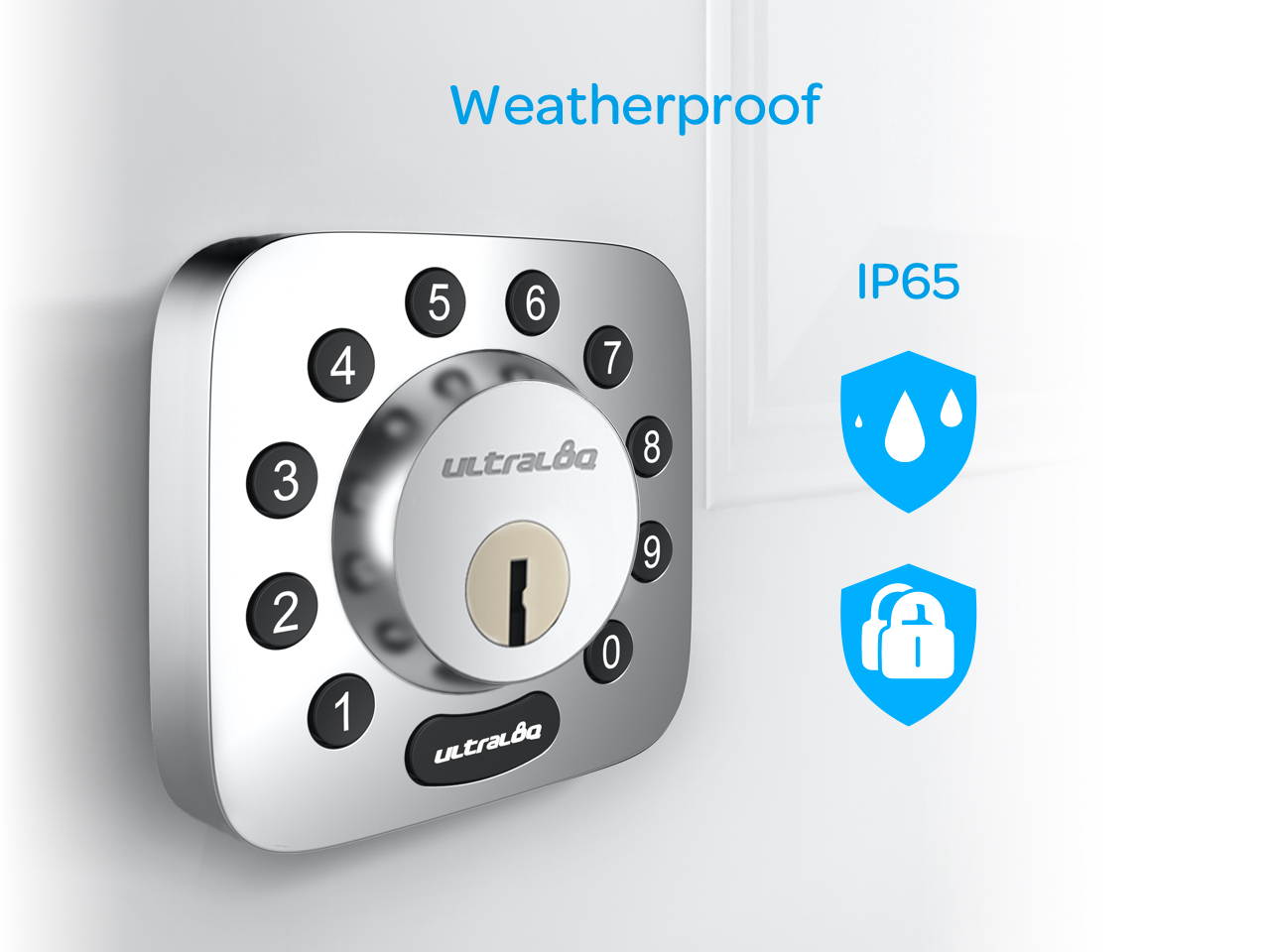 Ultraloq U-Bolt Bluetooth Enabled Keypad Smart Deadbolt Door Lock, Satin Nickel, Non-Fingerprint Version