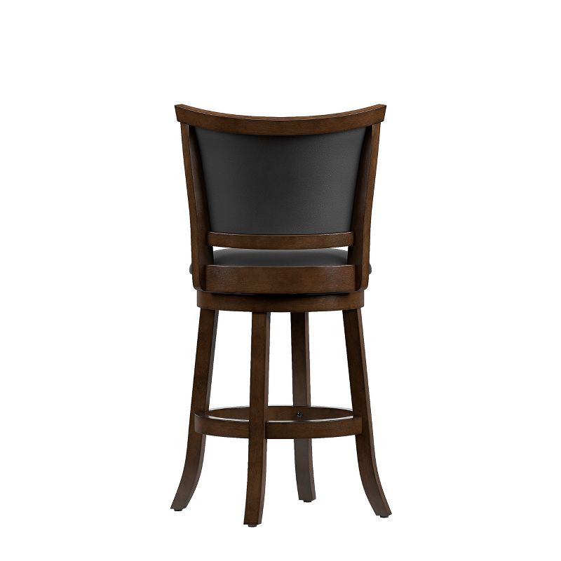 Set of 2 Counter Height Barstools Black Brown - CorLiving