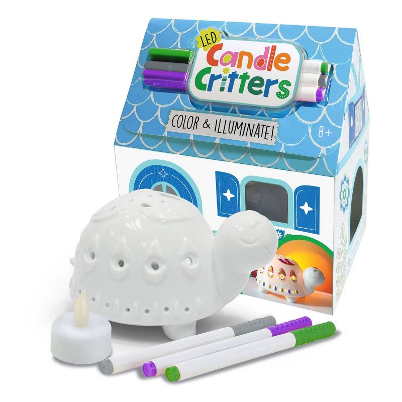 Bright Stripes LED Candle Critters - Turtle
