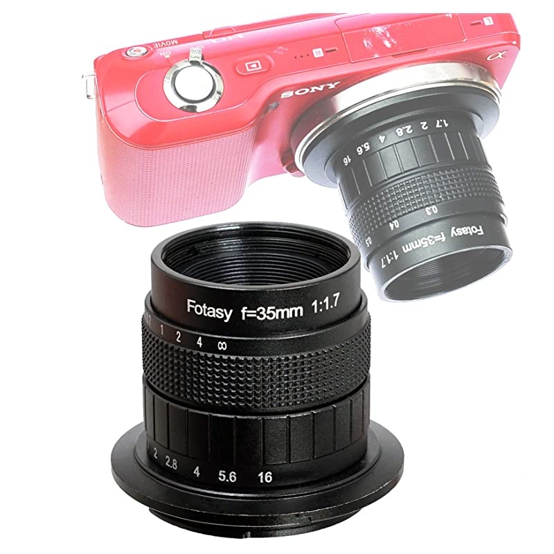 35mm f1.7 Lens for Sony E-Mount Camera, 35mm 1.7 Multi Coated Manual E-mount Lens fits Sony NEX-5R NEX6 NEX7 a3100 a5100 a6000 a6100 a63000 a6400 a6500 a6600