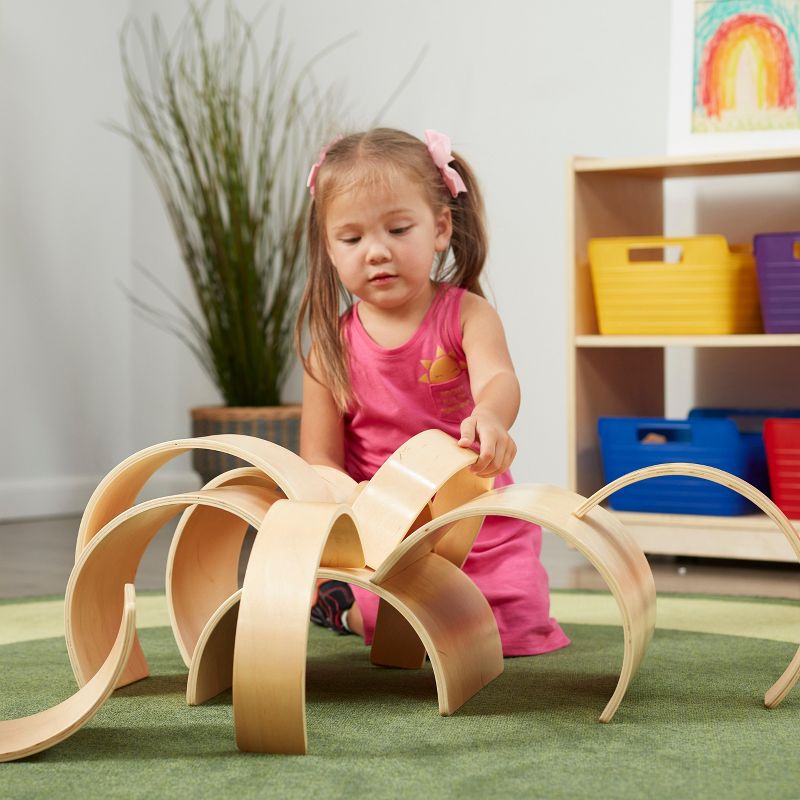 ECR4Kids Wood Tunnels and Arches Toy Set | Creative STEM Building Kit | 20 Pieces
