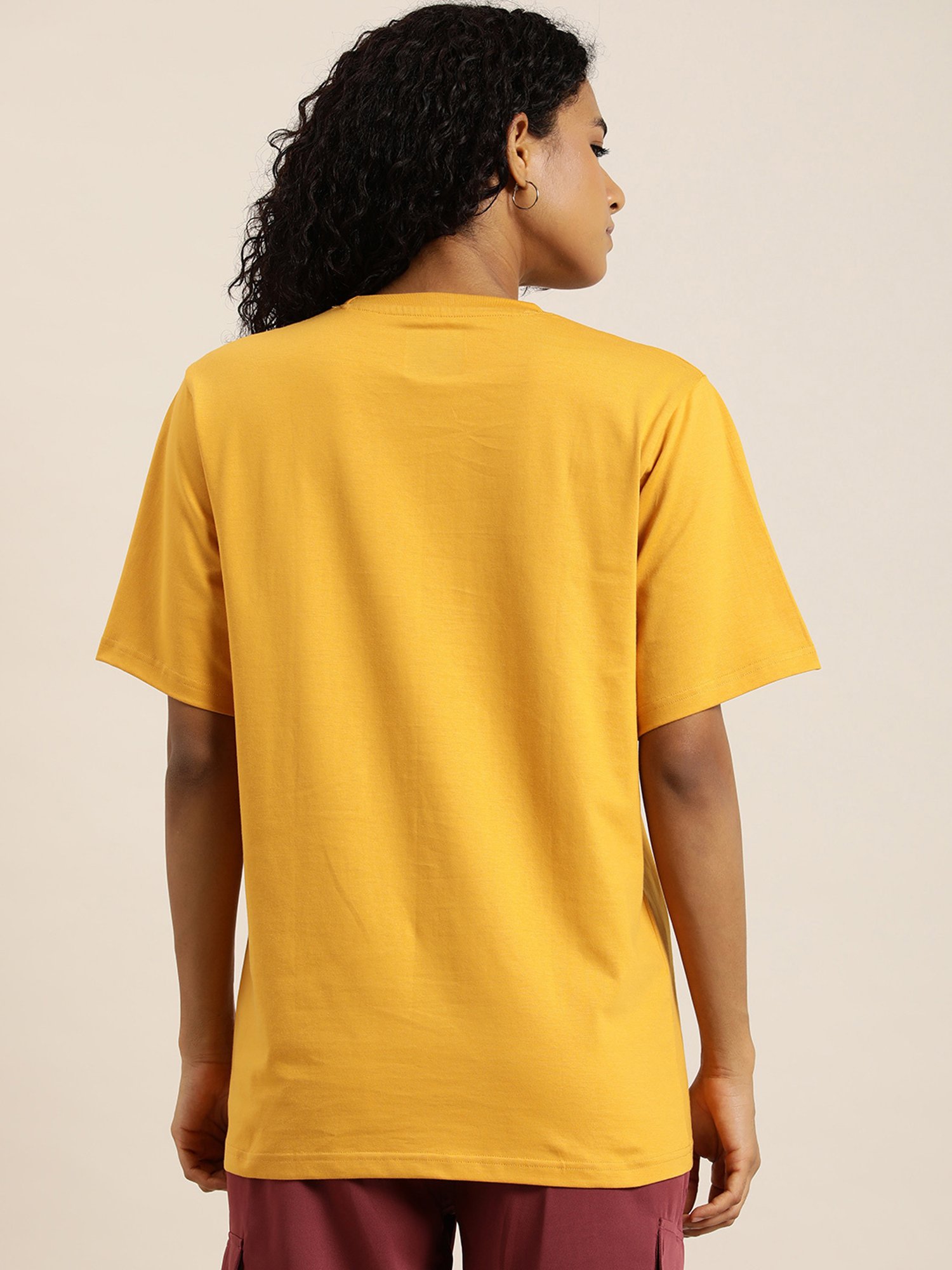 Dillinger Mustard Typographic Cotton Oversized T-Shirt