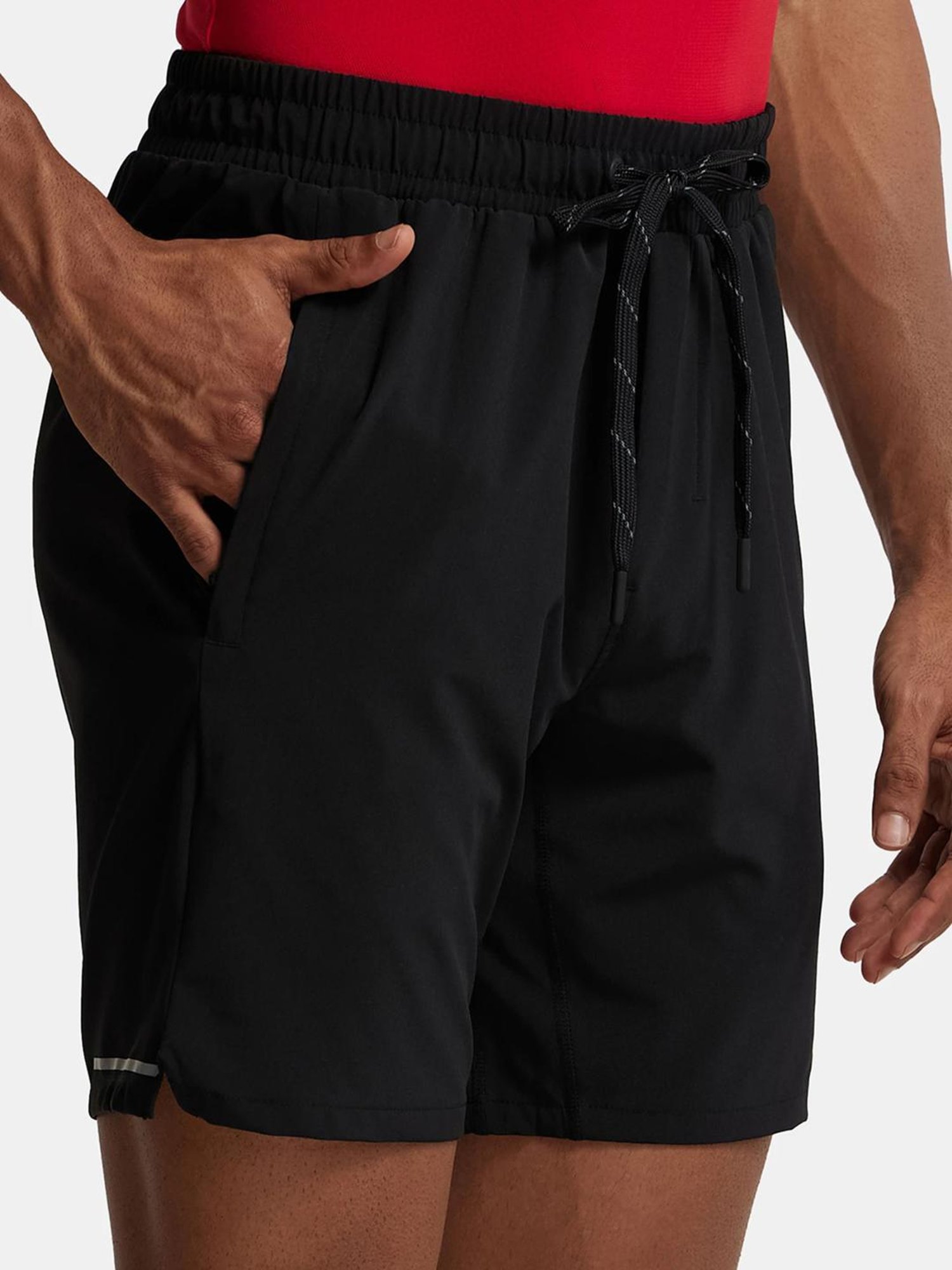 Jockey MV20 Black Microfiber Elastane Stretch Shorts with Stay Fresh Treatment