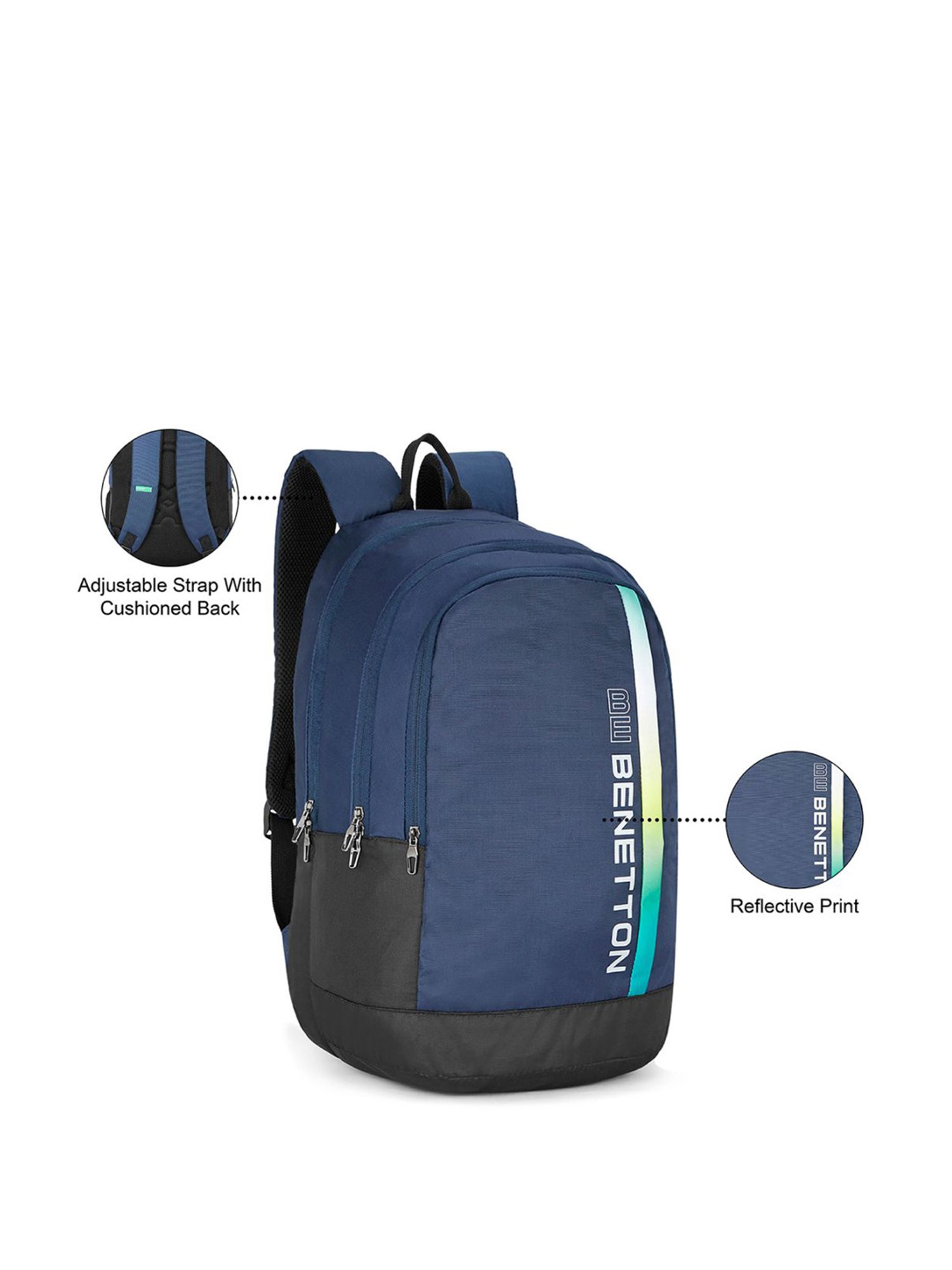 United Colors of Benetton Brenton 26 Ltrs Navy Medium Laptop Backpack