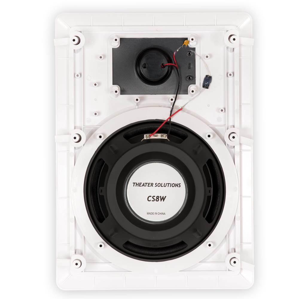 Theater Solutions CS8W In Wall 8" Speakers Surround Sound Home Theater 8 Pair Pack 8CS8W