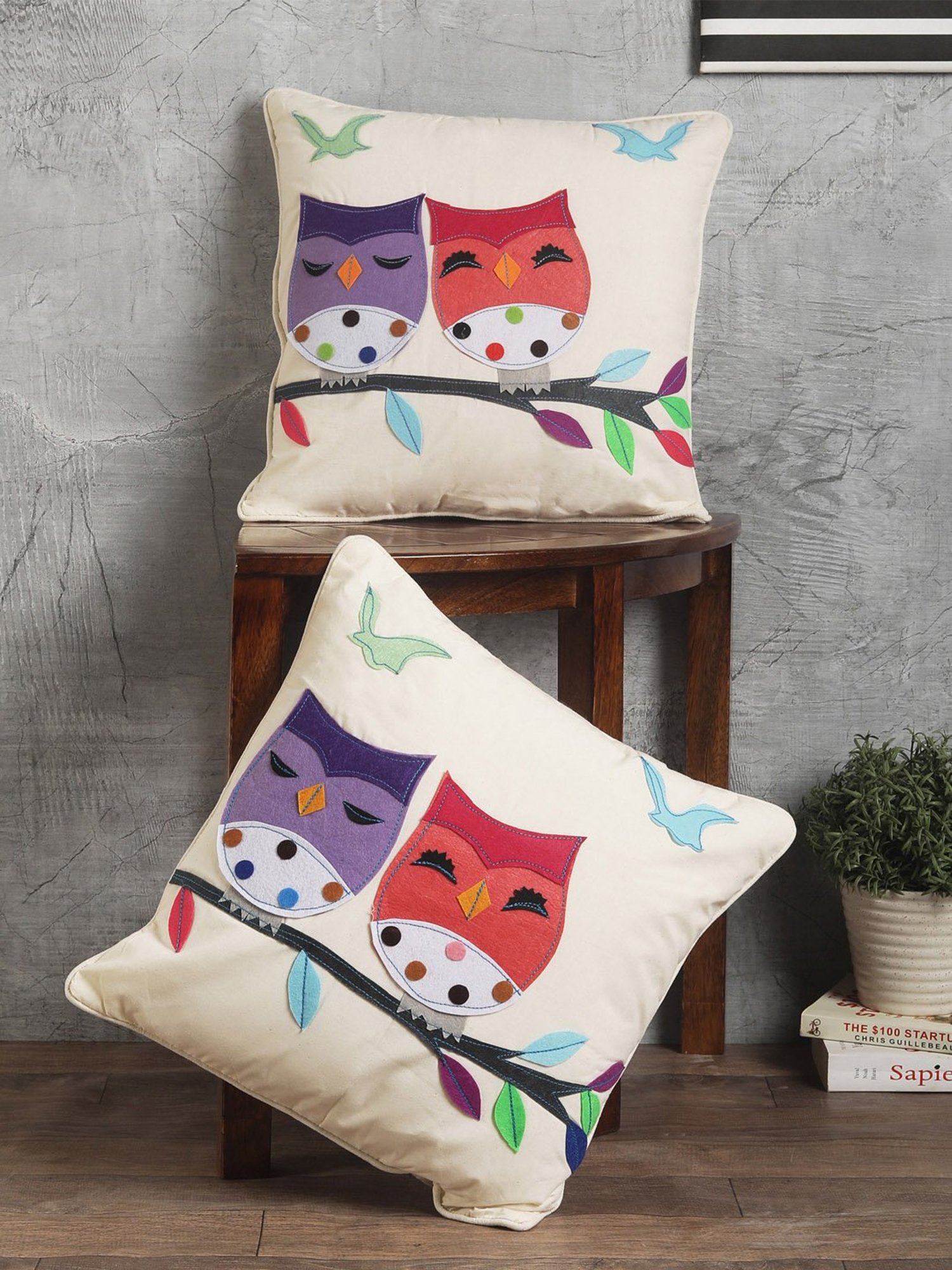 VarEesha Multicolor Cotton Cushion Cover - Set of 2