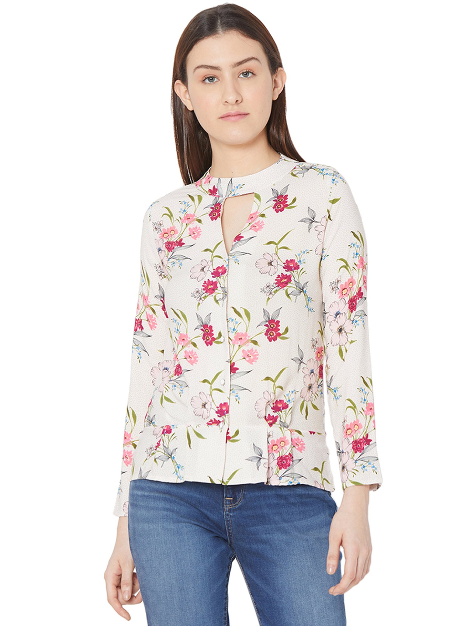 Spykar Ecru Printed Top