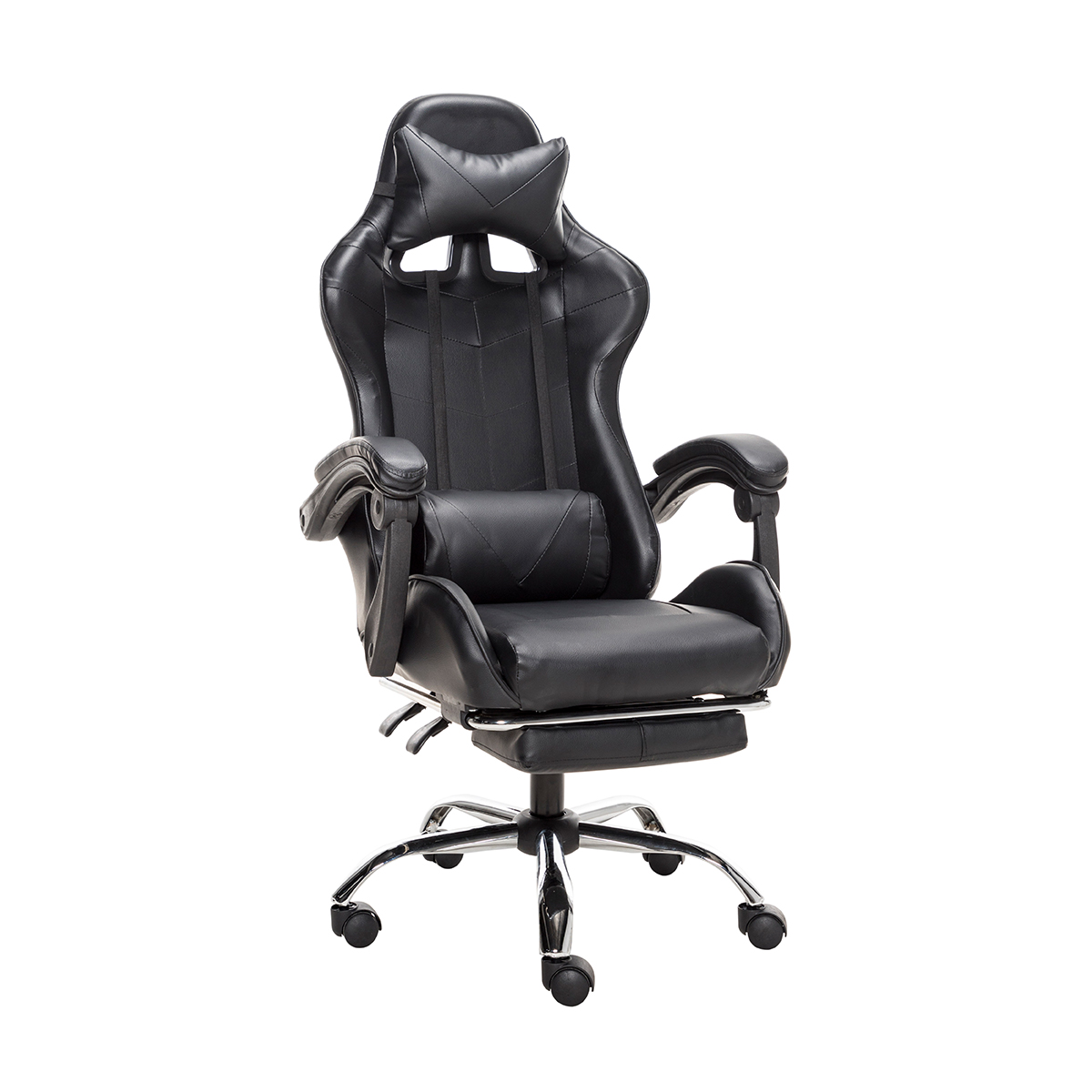 Leather Home Office Gaming Chair High Back Swivel Recliner Seat with Footrest