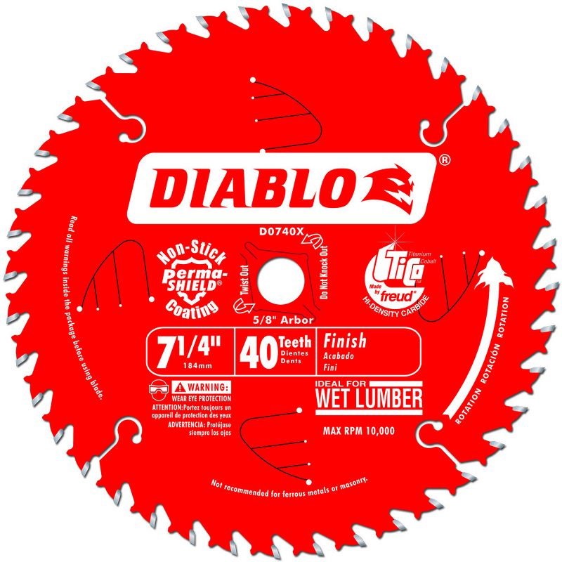 Diablo D0740X 7-1/4 in. 40 Tooth Finishing Saw Blade