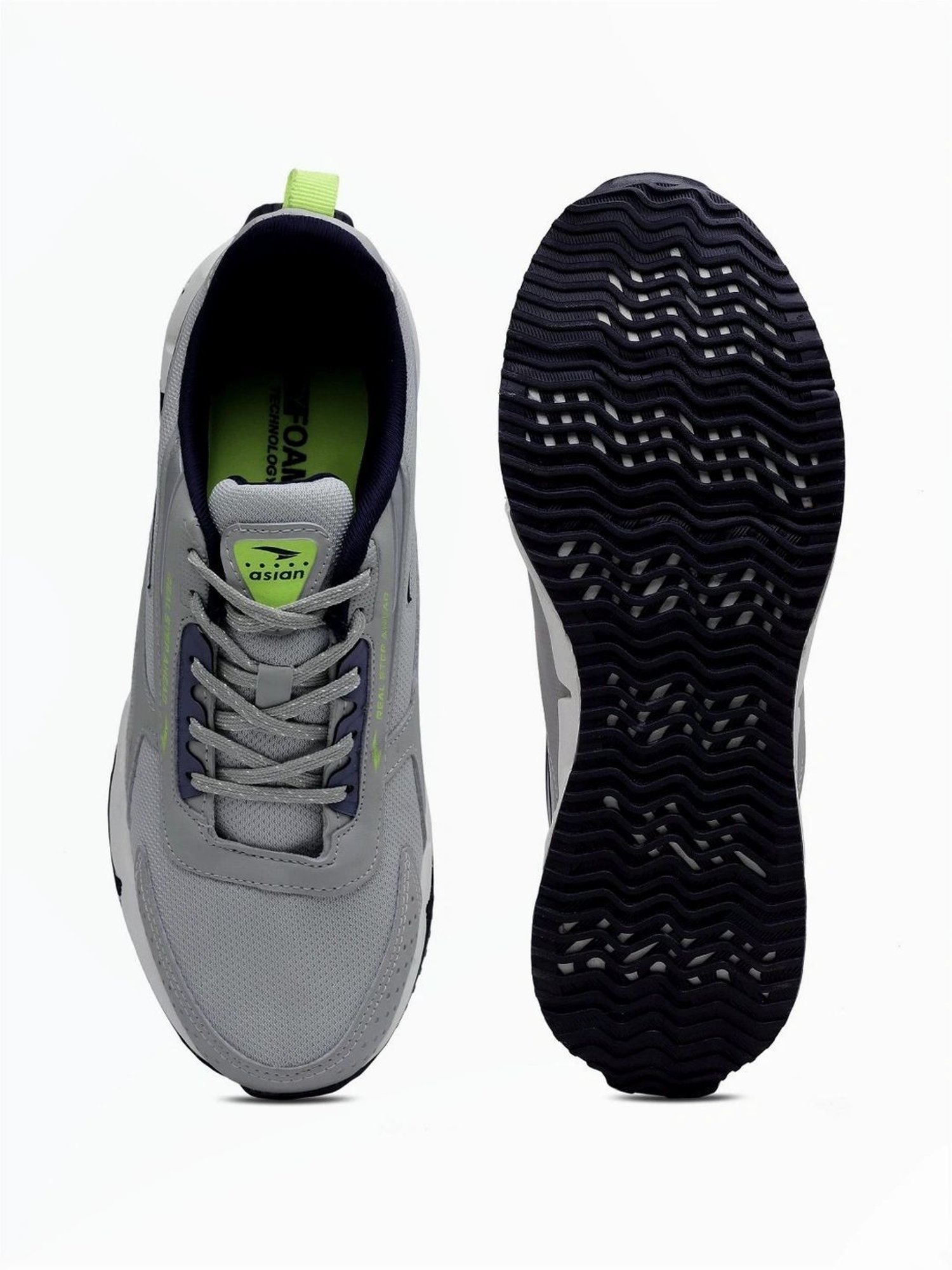 Asian Men's Grey Running Shoes