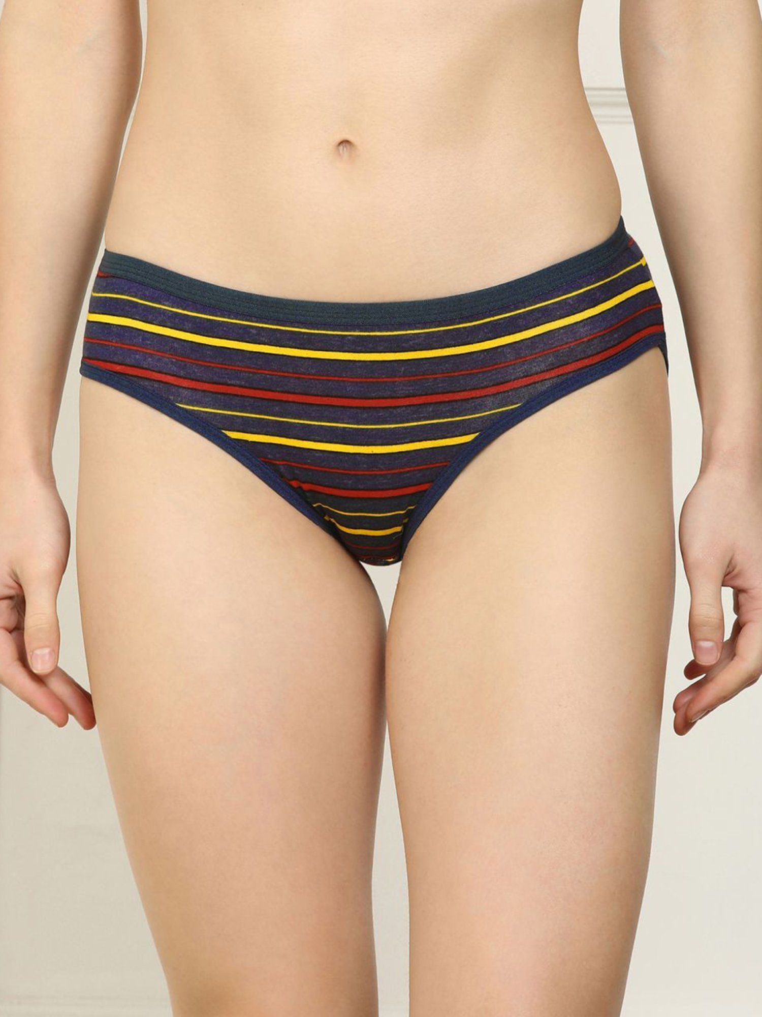 AROUSY Black & Red Polka Dots Panties - Pack Of 12