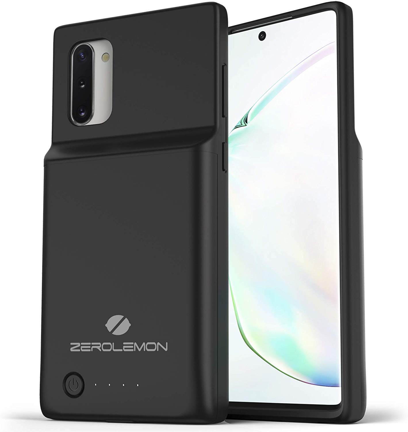 ZEROLEMON Galaxy Note 10 Battery Case with Qi Wireless Charging, 5000mAh Slim Power Portable Extended Rechargeable Battery Charger with Full Edge Protective Case for Galaxy Note 10 - Black