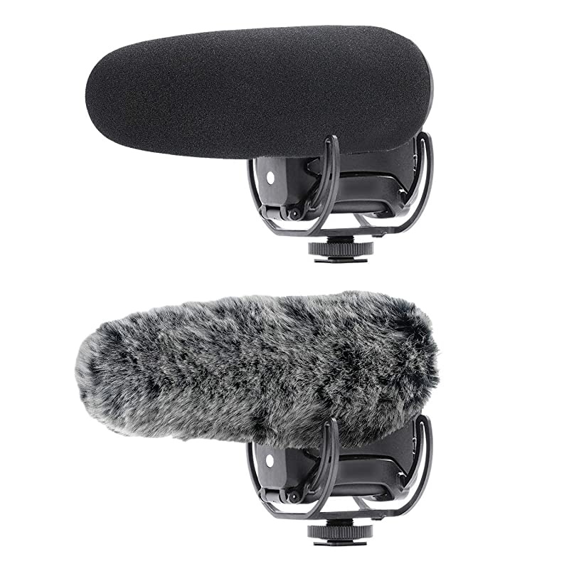 Videomic Pro+ Mic Deadcat Wind Shield Foam windscreen Foam Furry Wind Muff for Rode Videomic Pro+ Camera Microphone 2 Pack