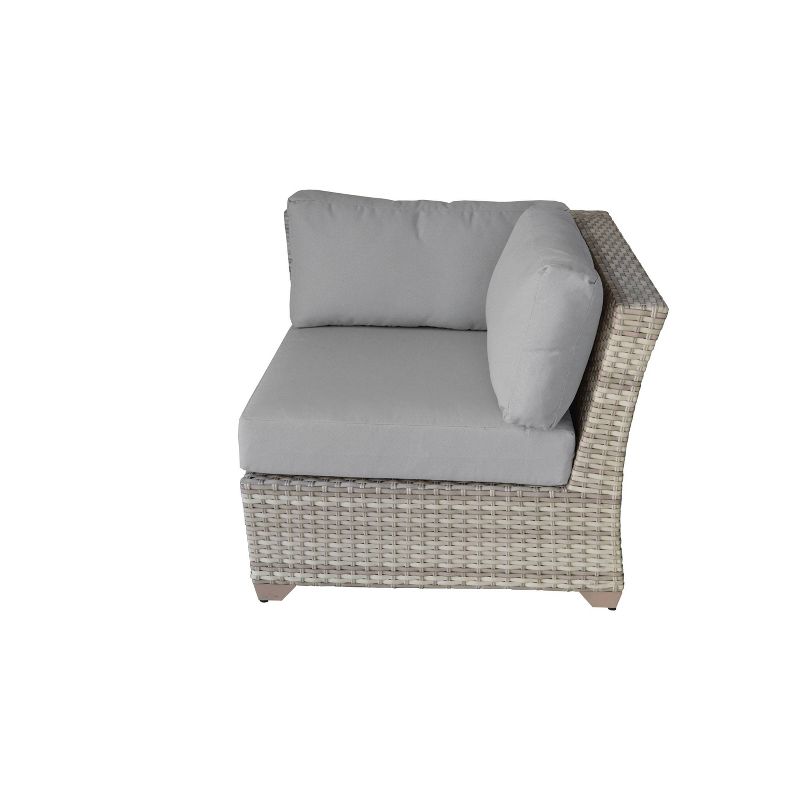 Fairmont 7pc Patio Sectional Seating Set with Cushions - Gray - TK Classics