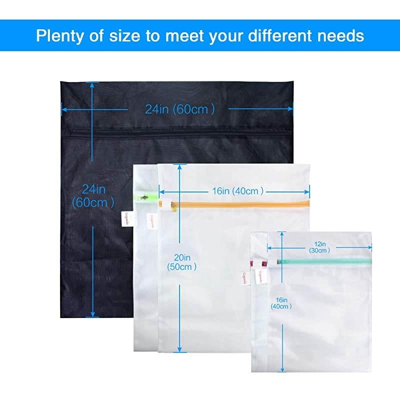 Pcs Mesh Laundry Bags for Delicates with Zipper, Lingerie Bags for Laundry, Travel Storage Organize Bag, Clothing Washing Bags for Laundry,Blouse, Hosiery, Stocking, Underwear, Bra and Lingerie