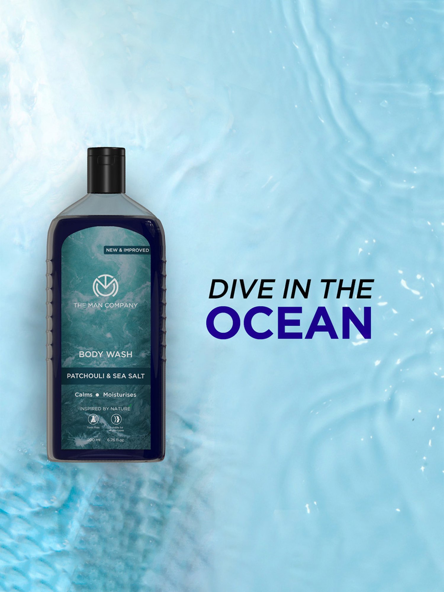 The Man Company Patchouli & Sea Salt Body Wash - 200 ml