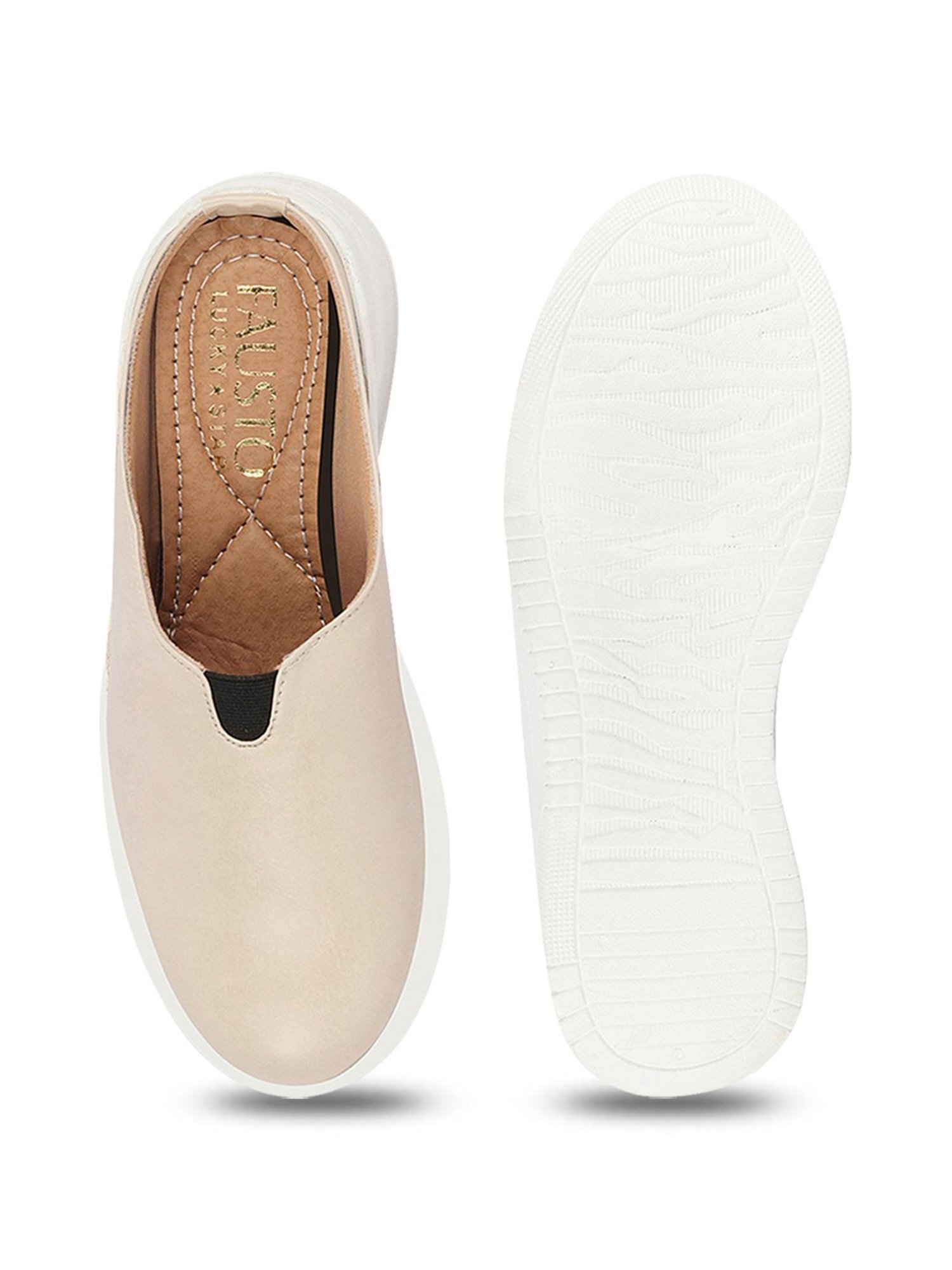 Fausto Women's Cream Mule Shoes