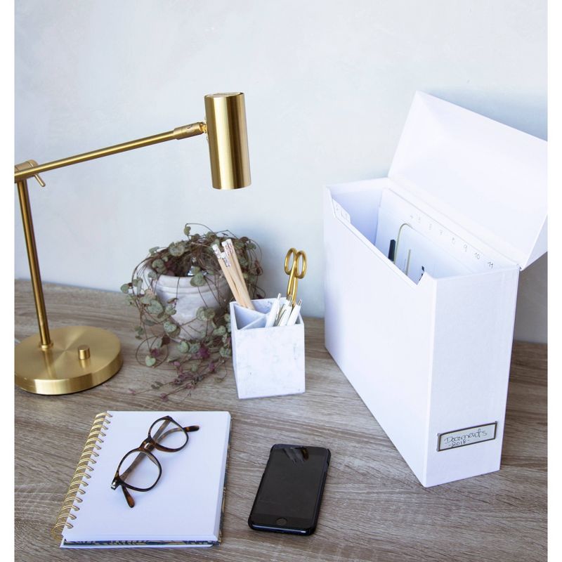 Lovisa File Box with 12 Files White - Bigso Box of Sweden