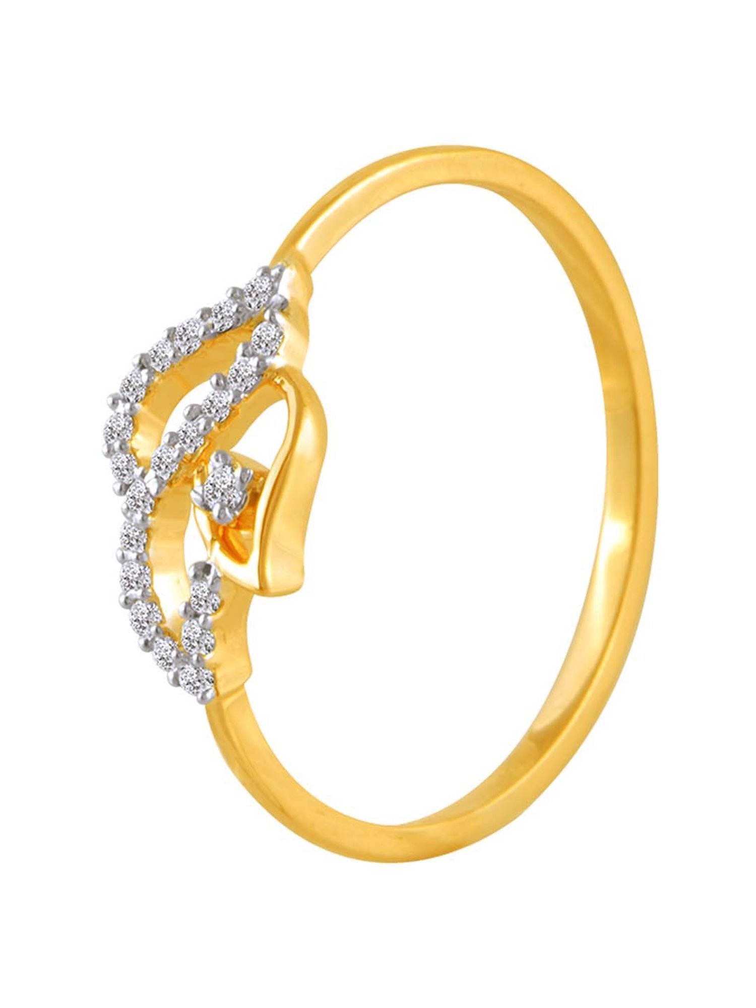Mia By Tanishq Nature's Finest 14k Yellow Gold Radiant Sp Elegance Diamond Ring