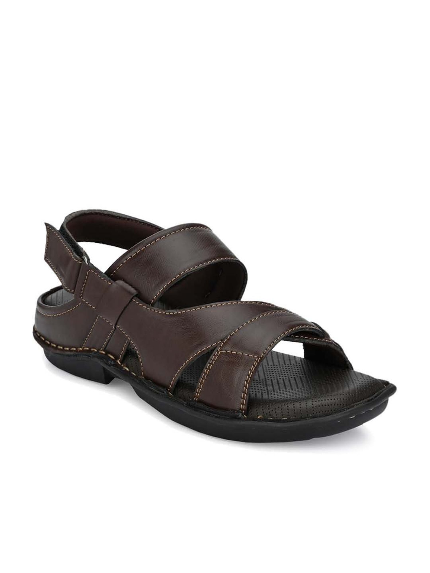 El Paso Men's Brown Back Strap Sandals