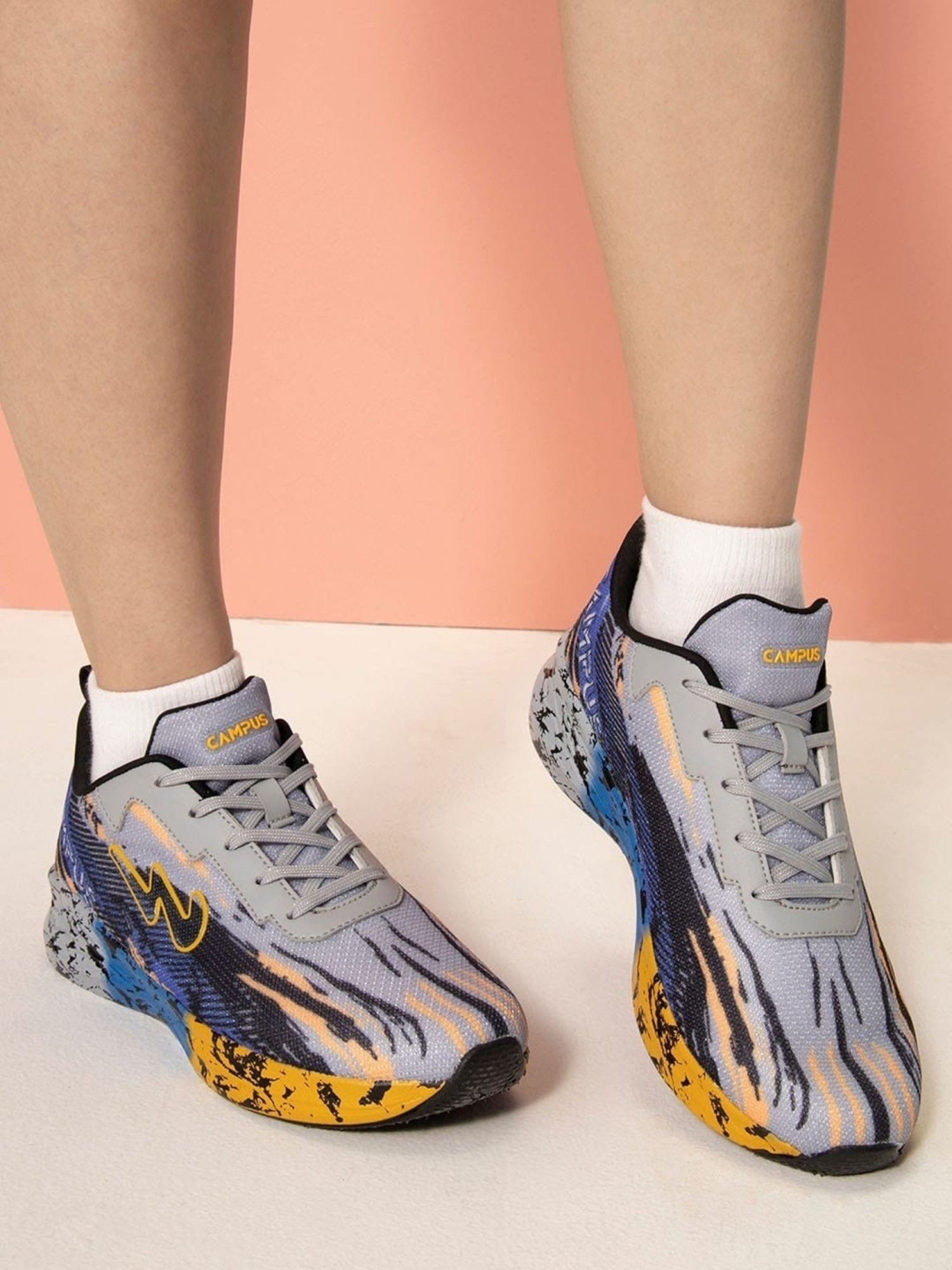 Campus Women's CAMP SHIMMER Grey Running Shoes