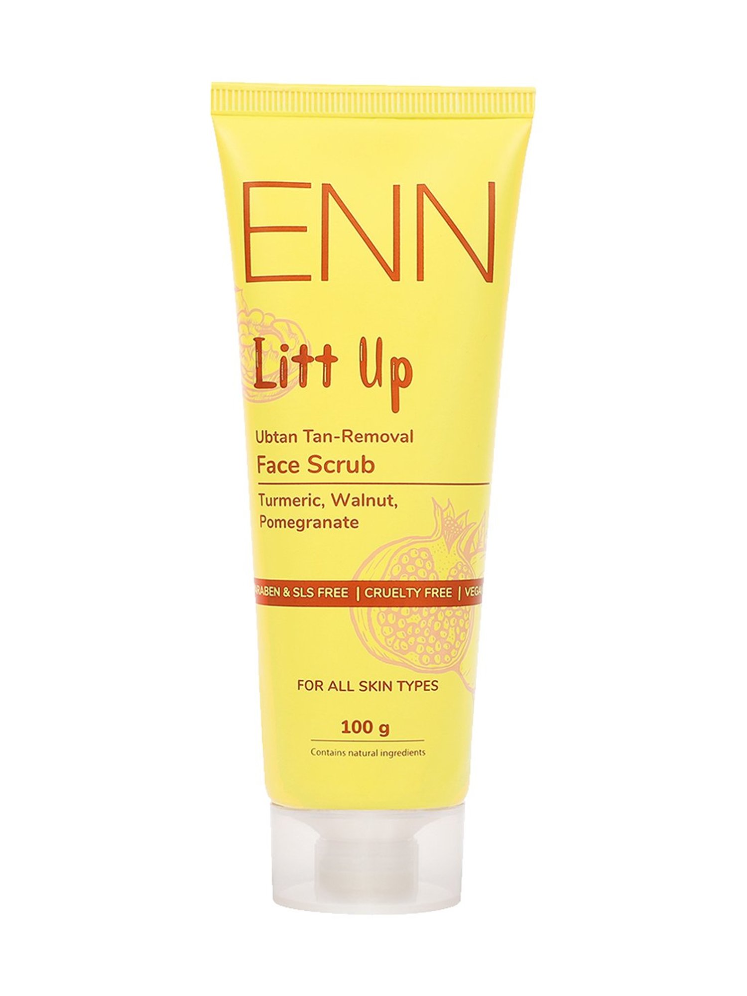 ENN Litt Up Ubtan Tan Removal Face Scrub - 100 gm