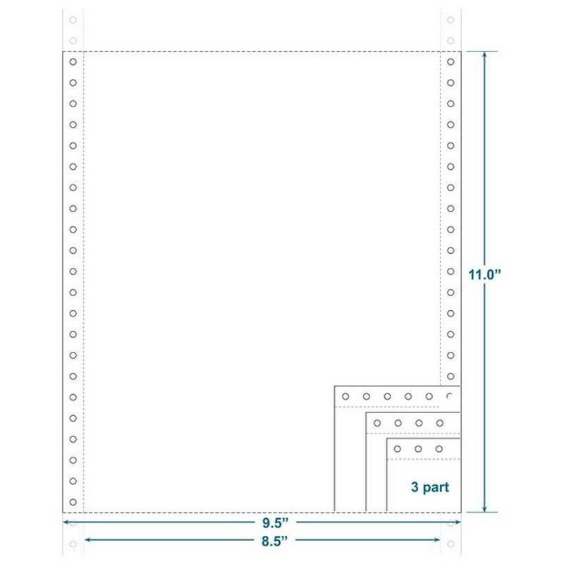 3-Ply Carbonless Paper, Blank, Form Size 9-1/2" x 11" (W x H) (Carton of 1200)