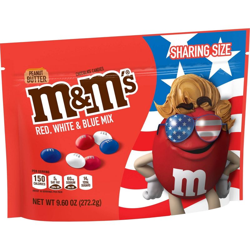 M&M's Red, White & Blue Peanut Butter Sharing - 9.6oz