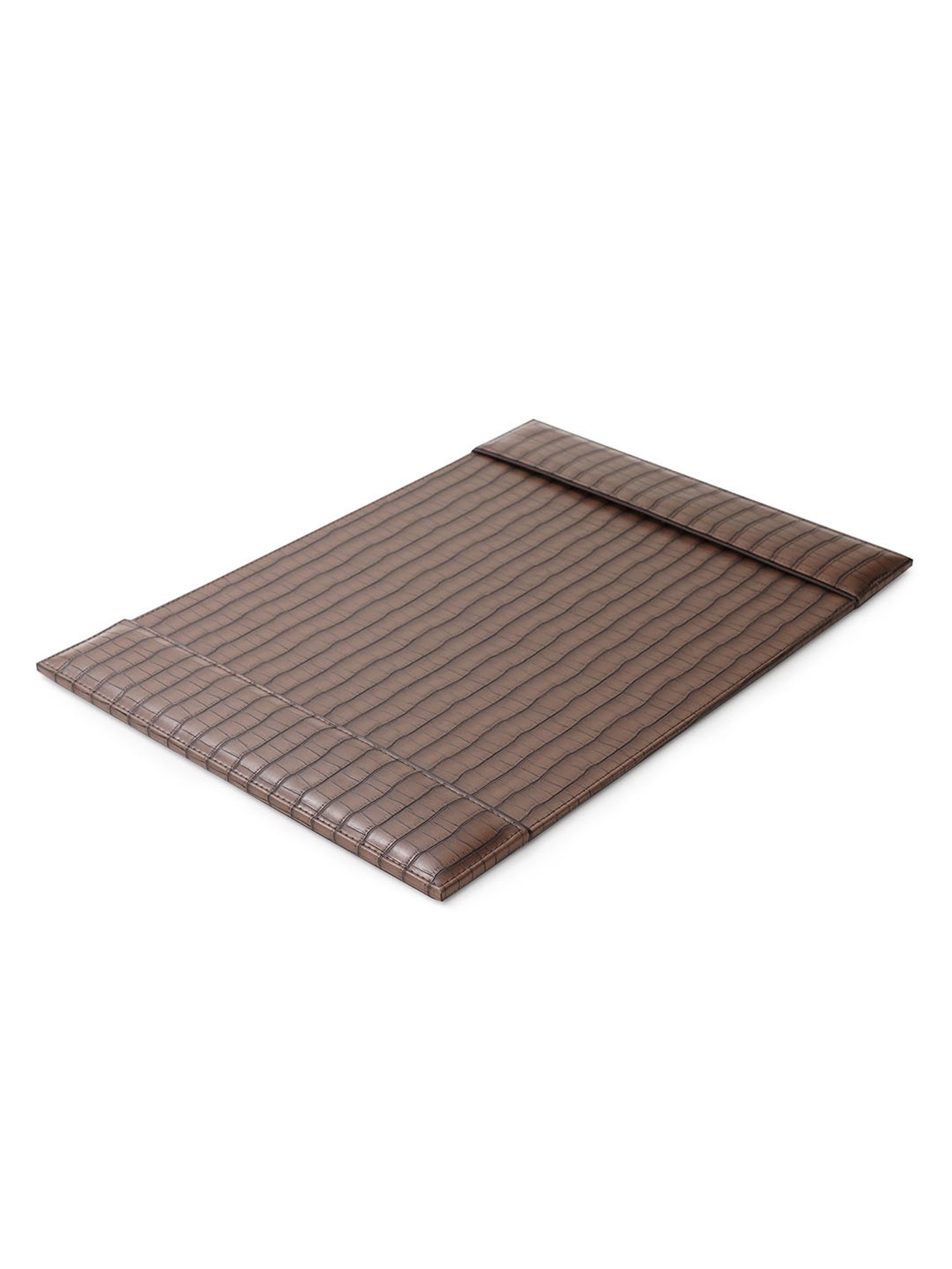 Pure Home and Living Brown Faux Leather Desk Blotter