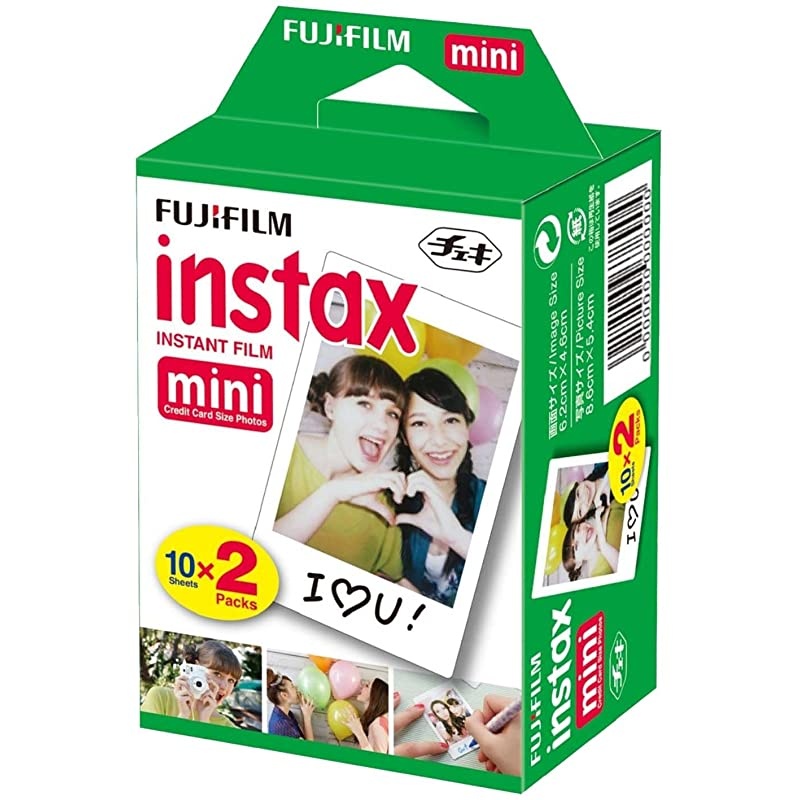 Instax Mini 8 Film Camera Blue + Instax Mini Film 20 Shots + Protective Camera Case + Selfie Lens + Filters + Frames Decorative Design Kit