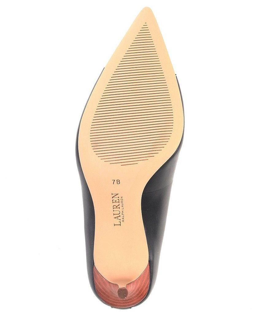 Lauren Ralph Lauren Lanette Leather Toe Cap Pumps