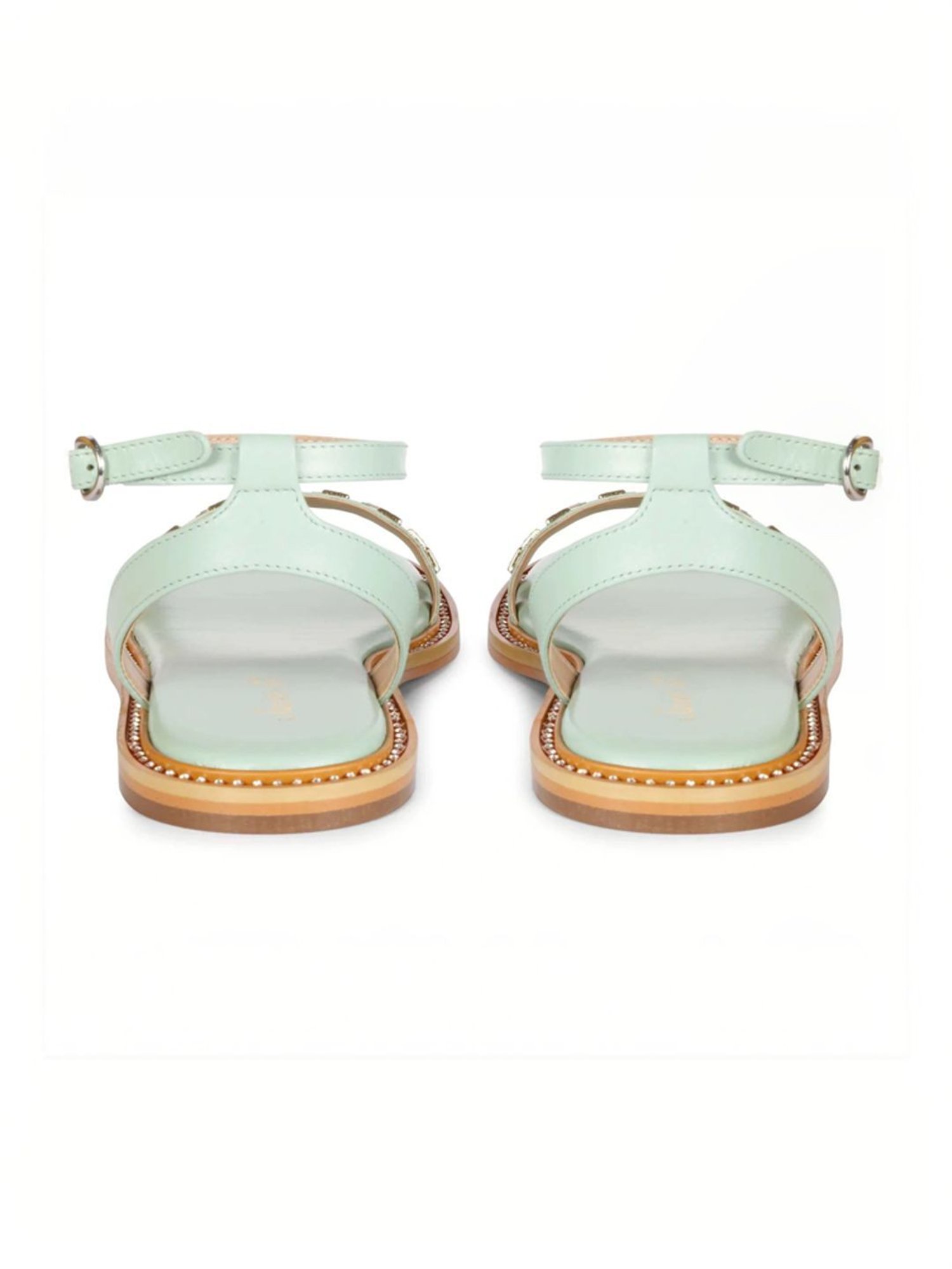 Saint G Women's Ivy Green Ankle Strap Sandals