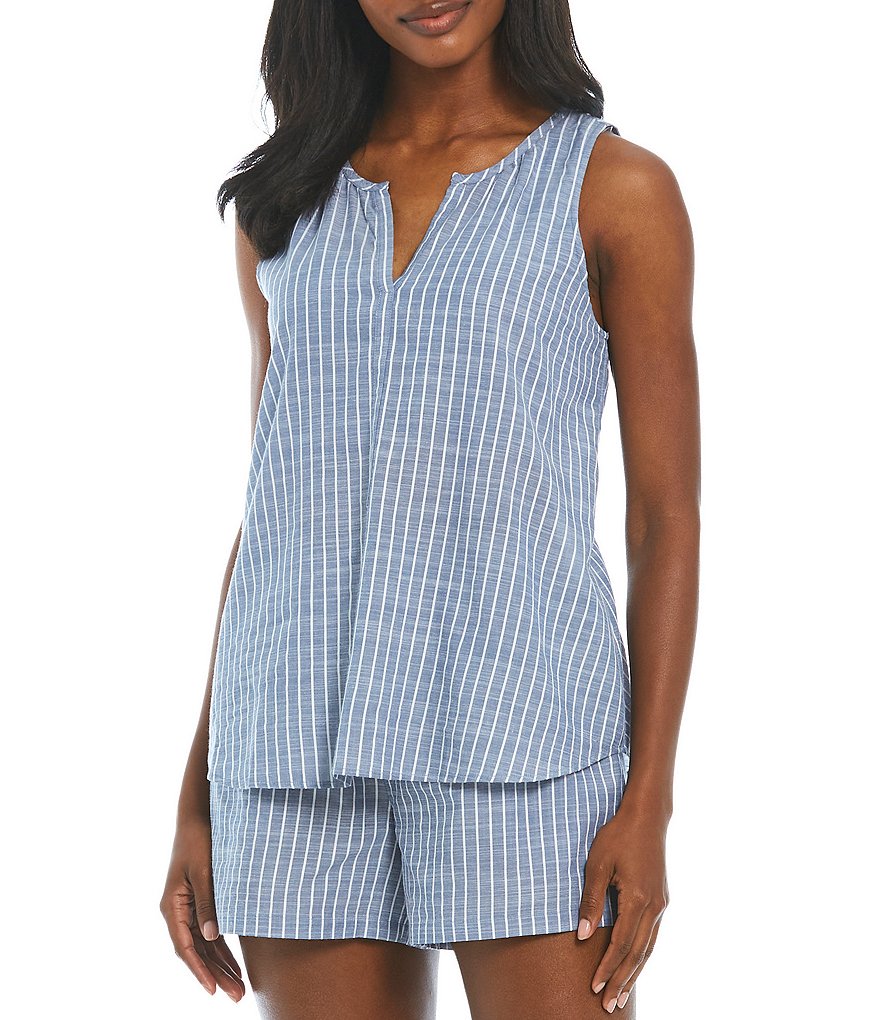 Nottibianche Dobby Striped Shelf Bra Sleep CoordinatingTank