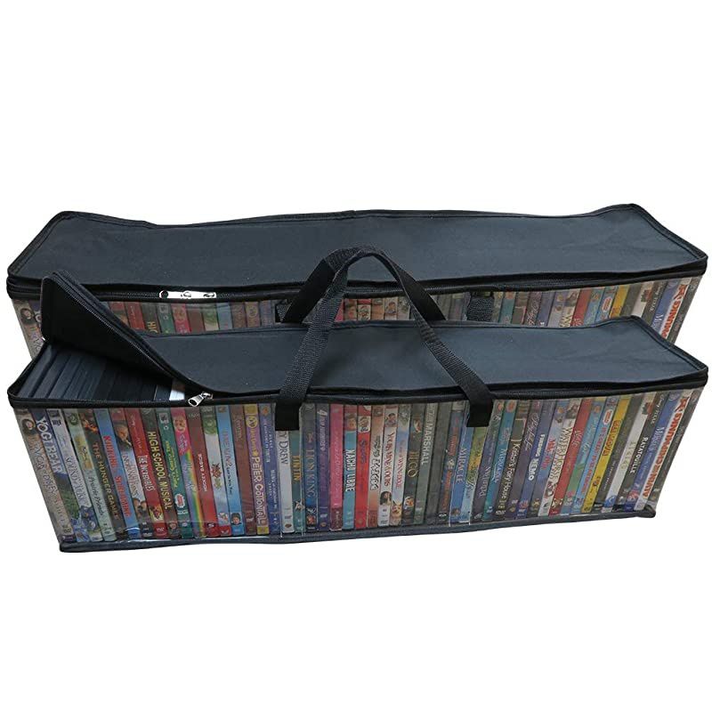 DVD/BlueRay/Video-Storage Bag-New-Clear-Handle-Hold 200 Total-Set/4