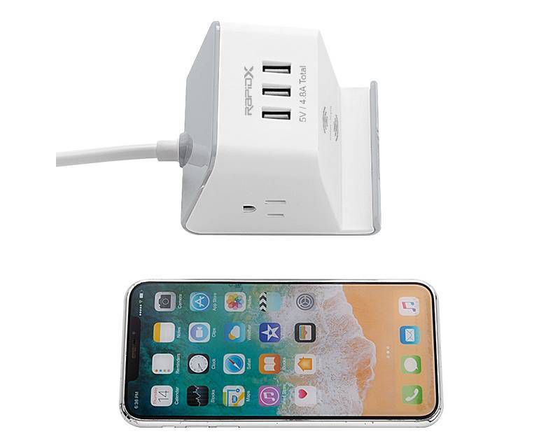 MyDesktop 29W Wireless Charging Stand with 3 USB Ports and 2 Power Outlets