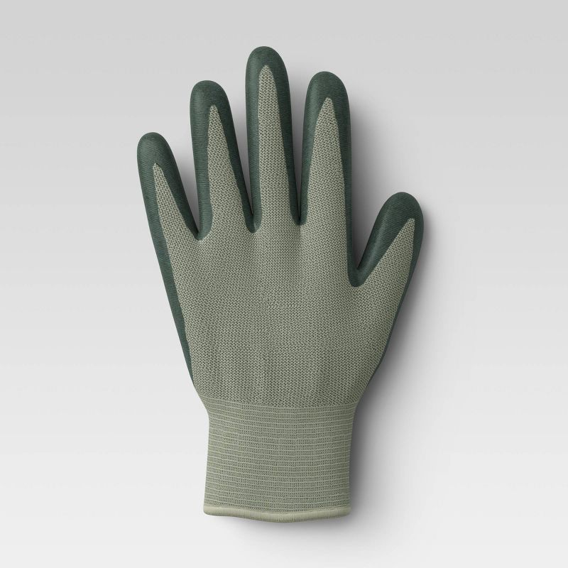 2pk M/L Bamboo Nitrile Gloves Green/Blue - Smith & Hawken™