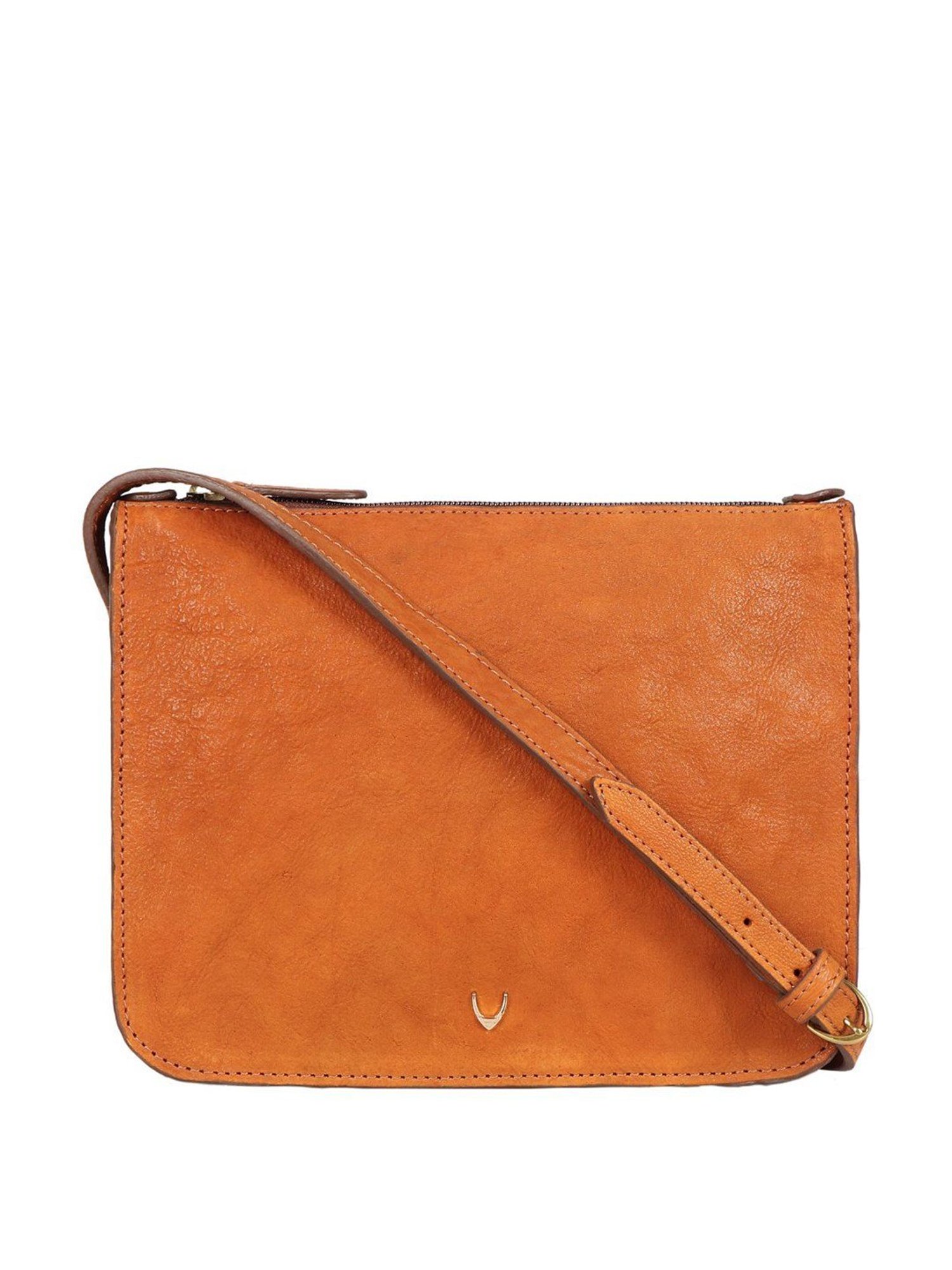 Hidesign Orange Solid Medium Sling Handbag