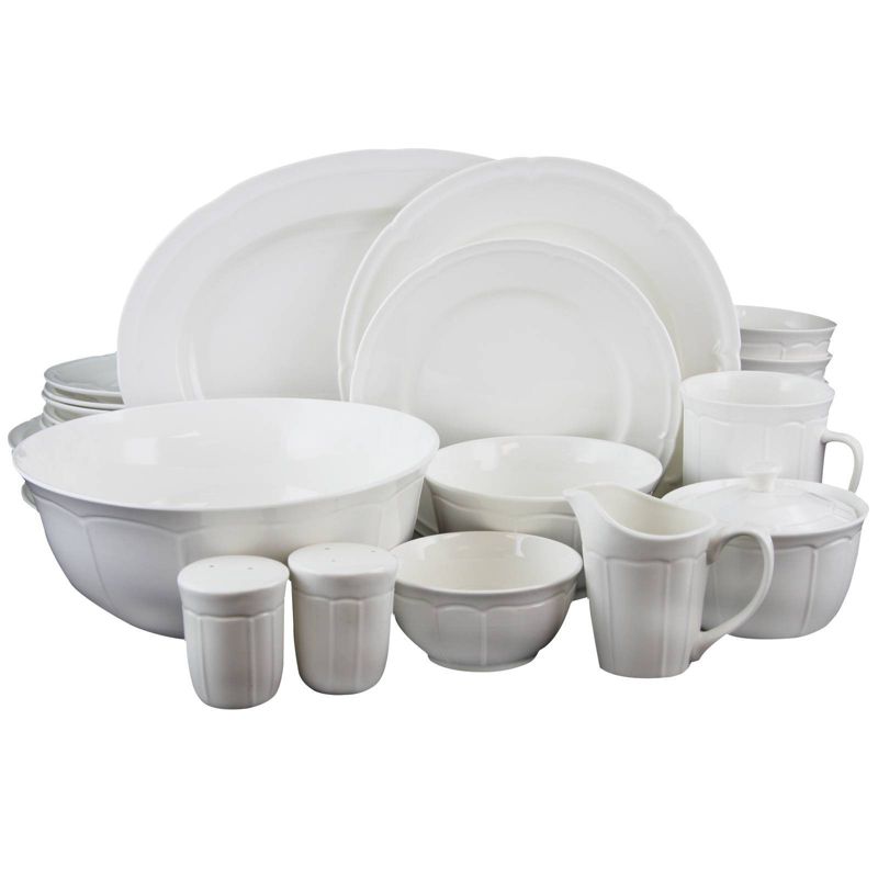 Gibson Home 37pc Stoneware Paton Dinnerware Set