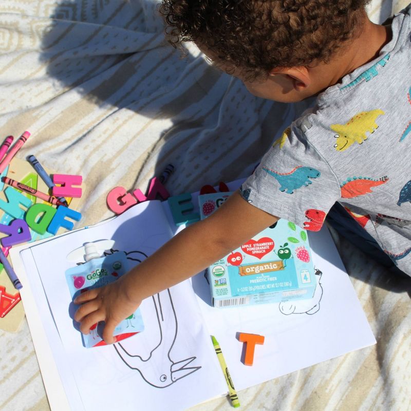 GoGo SqueeZ Happy TummieZ Organic Apple Strawberry Pomegranate Spinach - 12.8oz/4ct