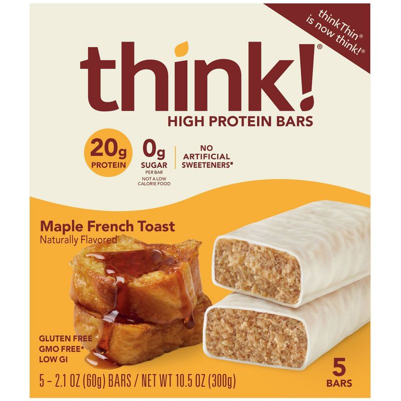 think! High Protein Maple French Toast Bars - 10.5oz/5pk