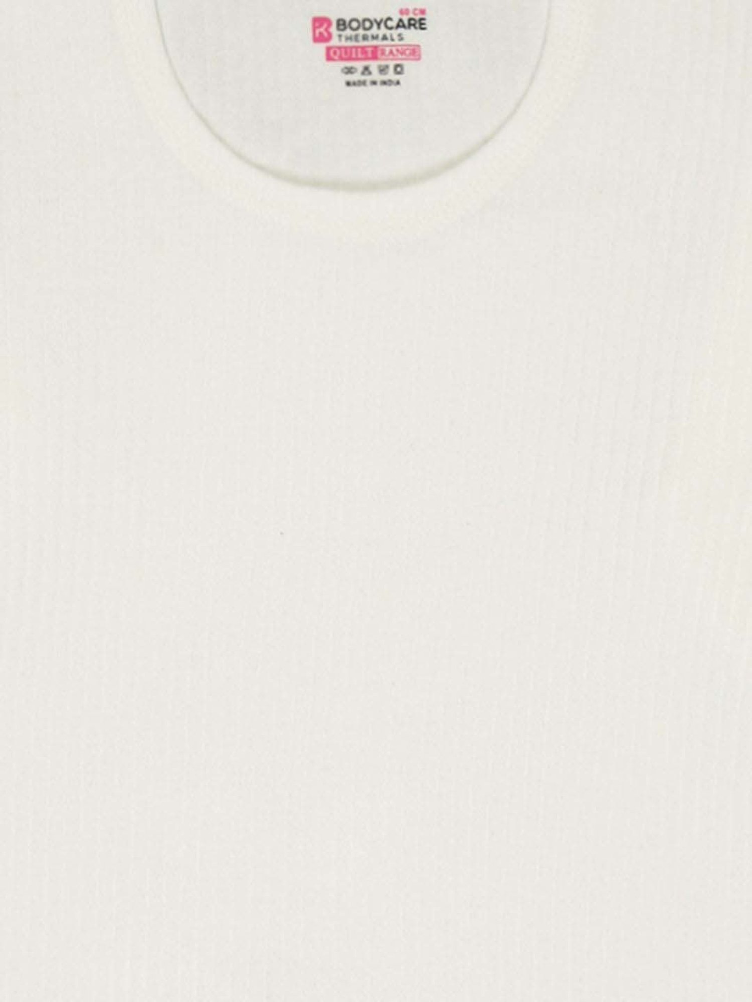 Bodycare Kids White Cotton Regular Fit Full Sleeves Thermal Top