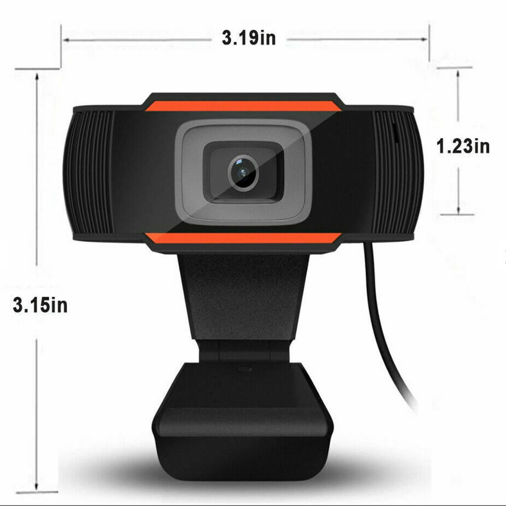 Bandwidth Screen USB Webcam 720P HD Computer Camera For Video Calls And Recording Mini Plug And Play Webcam With Microphone