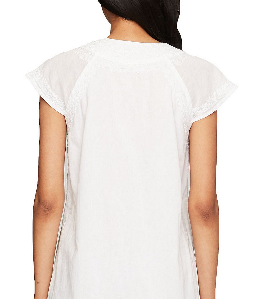 Roller Rabbit Embroidered Cotton Moss Shift Dress