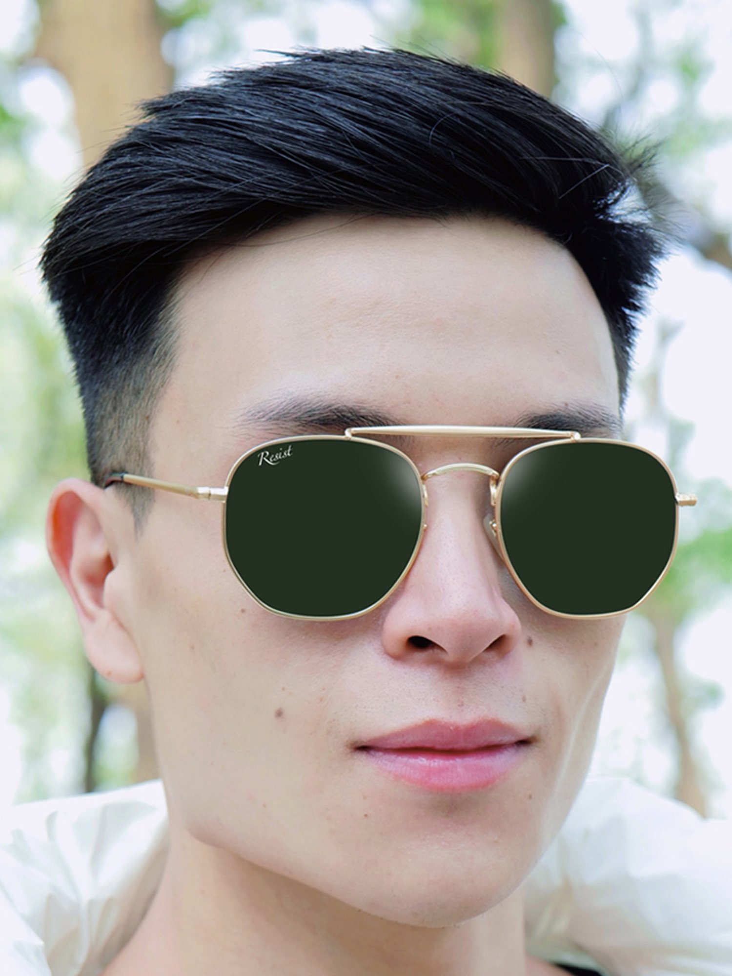 Resist Eyewear Green UV Protection Unisex Sunglasses